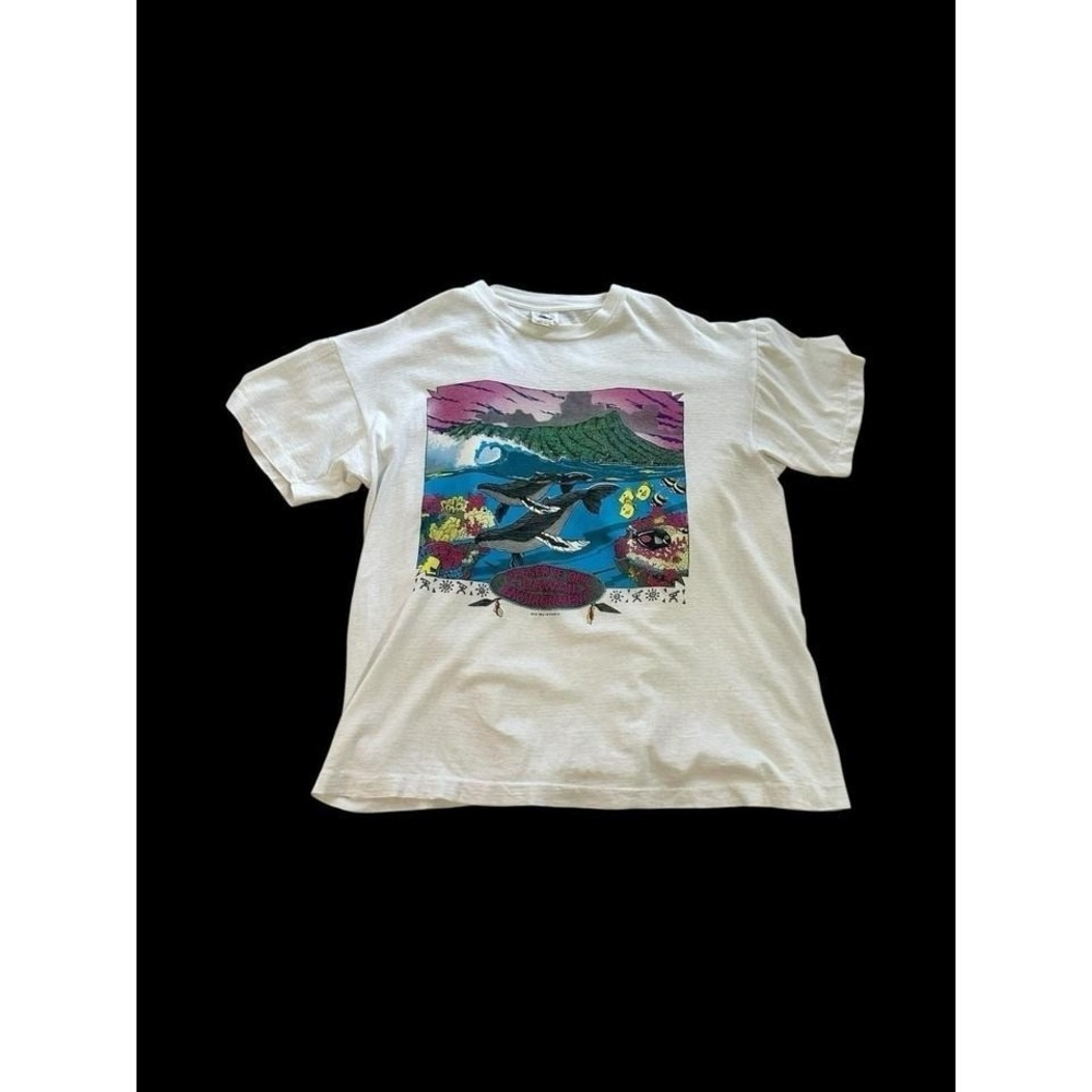 Vintage Protect Our Hawaii Environment T-Shirt Sz XL USA Single Stitch White
